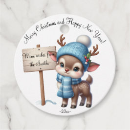 Modern färgstark jultema gåvor etiketter