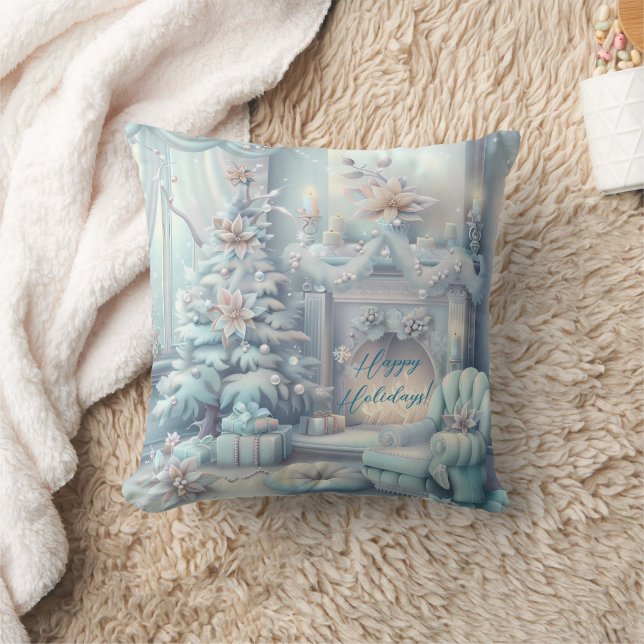 Modern färgstark jultema kudde (Filt)