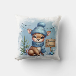 Modern färgstark jultema kudde