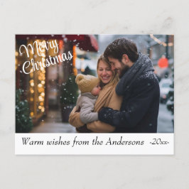 Modern färgstark jultema vykort