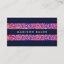 Modern färgstark konfetti Rand Visitkort