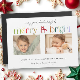 Modern färgstark merry och Bright Typografi 2-foto