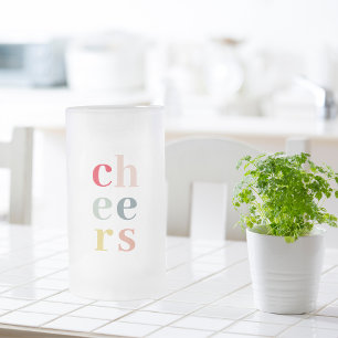 Modern färgstark ost   Pastel Färg Frostat Ölglas