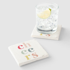 Modern färgstark ost | Pastel Färg Stenunderlägg