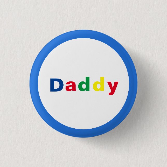 Modern Färgstark Pappa Knapp (Framsida)