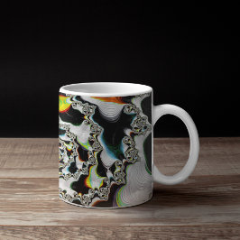 Modern färgstark Psychedelic Spiral Fractal Jumbo Mugg