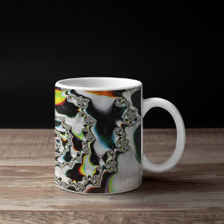 Modern färgstark Psychedelic Spiral Fractal Jumbo Mugg