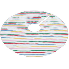 Modern färgstark Rand till julhelgen Julgransmatta Borstad Polyester