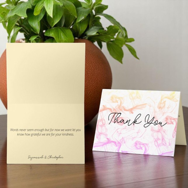 Modern färgstark regnbågsmaster som matchar insida anteckningskort (cover and inside template thank you note sized card)