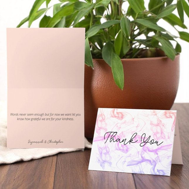 Modern färgstark regnbågsmaster som matchar insida anteckningskort (cover and inside template text thank you card)