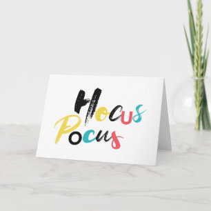 Modern, färgstark, roligt, coola, trendig Hocus Po Kort