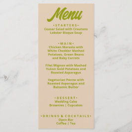 Modern färgstark Roligt med fetstil, Funky, unikt  Meny