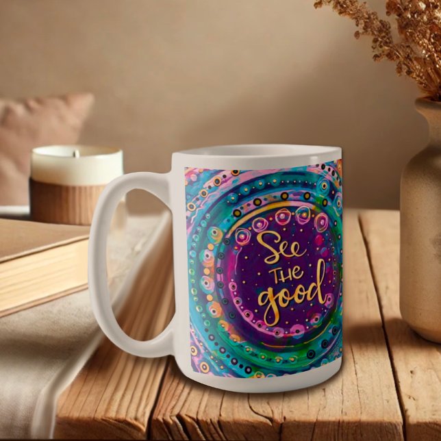 Modern färgstark Se Bra offert-inspiration Kaffemugg (Skapare uppladdad)