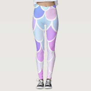 Modern färgstark, snygg Sjöjungfru, sömlös Mönster Leggings