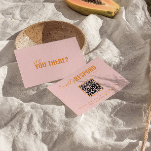 Modern färgstark, unik QR-kod Bröllop OSA Kort