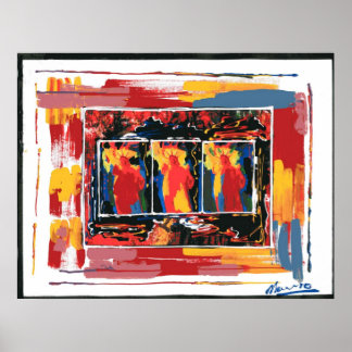 Modern färgstark vattenfärg 9-11 Frihetsgudinnan Poster