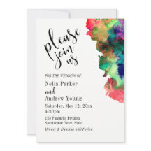 Modern, färgstark vattenfärg "Gå med oss"