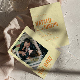 Modern färgstark, vimmitisk, unik foto Bröllop Spara Datumet