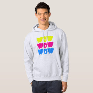 Modern färgstark WOW MAMMA - en enkel dag Hoodie