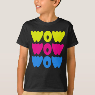 Modern färgstark WOW MAMMA - en enkel dag T Shirt