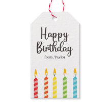 Modern färgstarka Grattis på födelsedagen-ljus