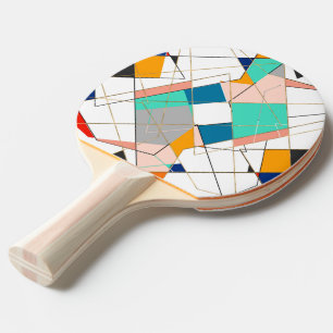 Modern färgstarka Guld-geometriska streck i Abstr Pingisracket
