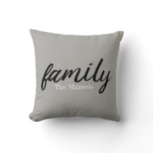 Modern Farm Family Monogram Dekorativ kudde