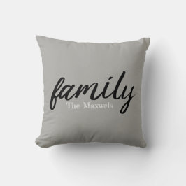 Modern Farm Family Monogram Dekorativ kudde