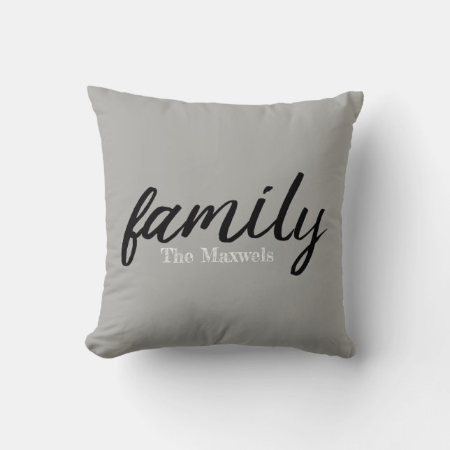 Modern Farm Family Monogram Dekorativ kudde (Framsida)