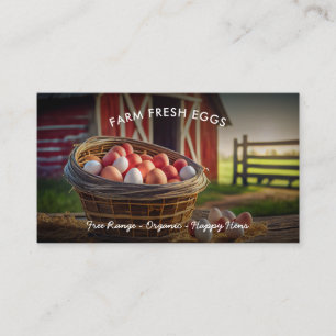 Modern Farm Fresh Eggs Chicken Egg Visitkort
