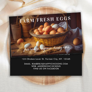 Modern Farm Fresh Eggs Chicken Egg Visitkort