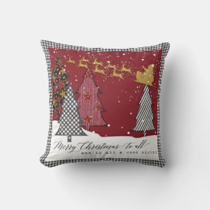 Modern Farm God jul Santa Sleigh Reindeer Kudde