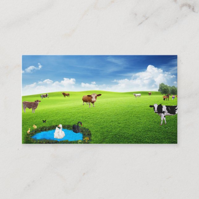 Modern Farm-vykort Visitkort (Framsida)