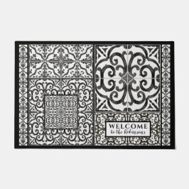 Modern Farmhouse Black and White Family Watercolor