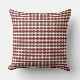 Modern Farmhouse Red White Sage Christmas Plaid Kudde