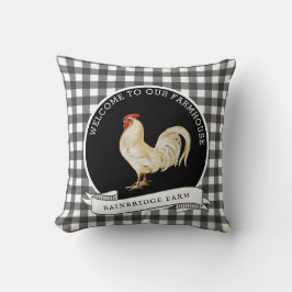Modern Farmhouse Stil Tupp-familjen Namn Kudde