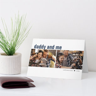 Modern Fars Dag Pappa och Jag 2 Foto Hälsning Kort