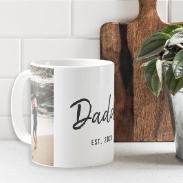 Modern Farsdagspresent Foto Skript Kaffemugg
