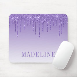 Modern fasansfull Trendig Lila Glitter Musmatta