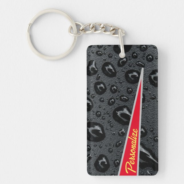 Modern Fashionable Black Bubbles Red Fire-Anpassni (Framsidan)