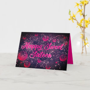 Modern Fashionable Lycklig Sweet sixteen 16 födels Kort