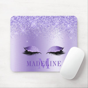 Modern fashionable Monogram Lila Glitter Lash Musmatta
