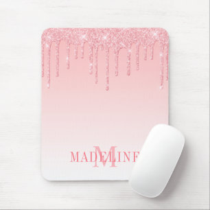 Modern Fashionable Rosa  Monogram Glitter Musmatta