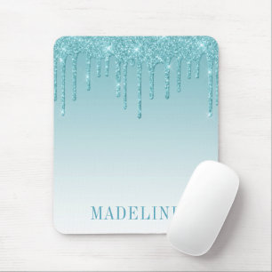 Modern Fashionable Trendig Aqua Glitter Drift Musmatta