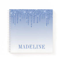 Modern Fashionable Trendig Dusty Blue Glitter Drif