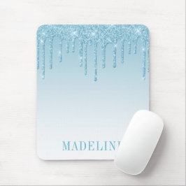 Modern Fashionable Trendig Light Blue Glitter Drif Musmatta