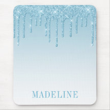 Modern Fashionable Trendig Light Blue Glitter Drif