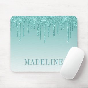 Modern fasjonable Trendig Teal Glitter Musmatta