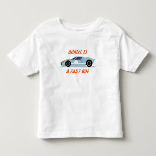 Modern Fast One Tävling Car Boy 1:a födelsedag T Shirt