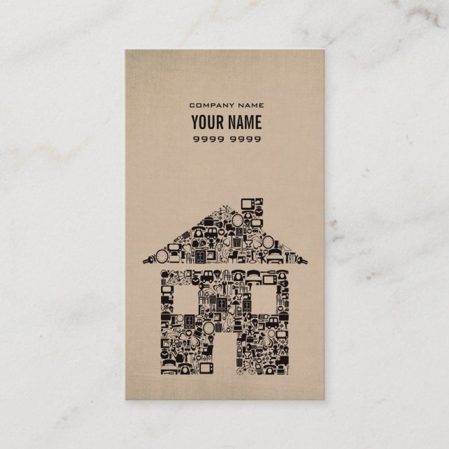 Modern fastighetfastighetsmäklaremall Busi Visitkort (Framsida)